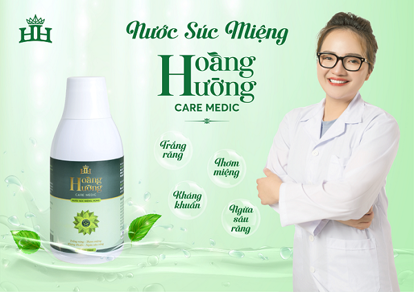 Nước súc miệng thảo dược Hoàng Hường Care Medic - Tinh hoa Y học Cổ truyền Việt Nam